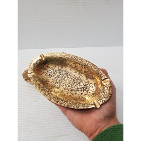 Vintage Brass Ashtray,Carved Ashtray,Articles for smoking, smoking acces… - Picture 4 of 10